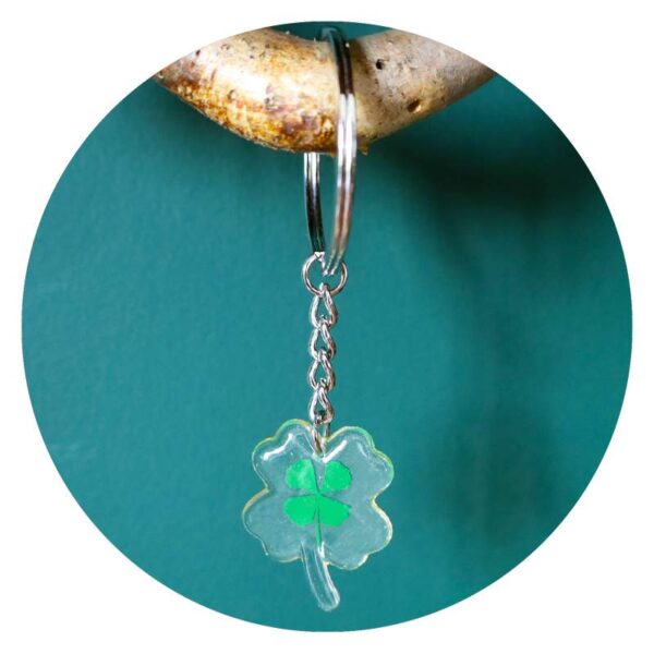 Sleutelhanger klavertje vier