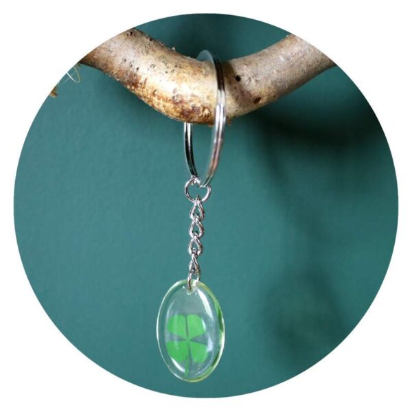 Sleutelhanger klavertje vier