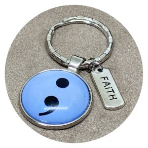 Sleutelhanger | Semicolon | Blauw