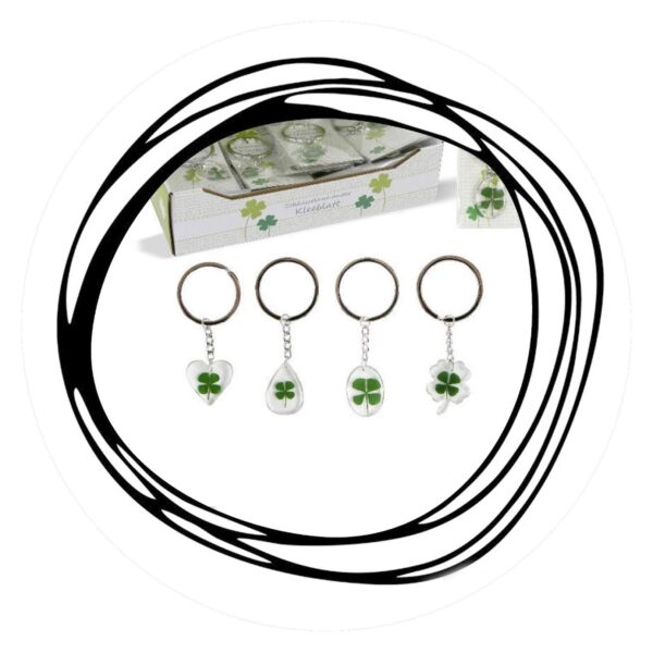 Sleutelhanger klavertje vier