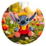 Stitch knuffel met hippe tuinbroek