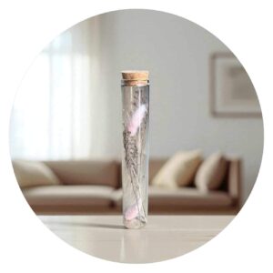 Stolpje met droogbloemen