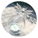 Theelichtje engel glas