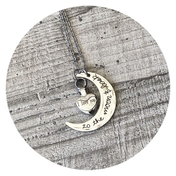 Urn ketting I love you to the moon and back