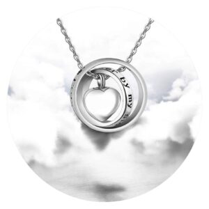 Urnketting hartje in ring met quote