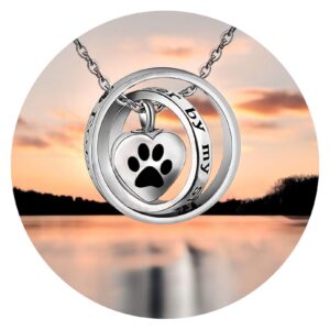 Urnketting pootafdruk in ring met quote