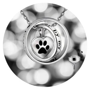 Urnketting pootafdruk in ring met quote