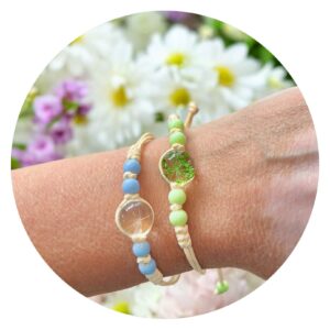 Veterarmband met klaver of pluis