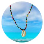 Vrolijk kralenkettinkje schelpje