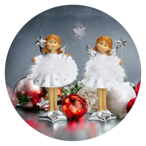 Witte engel met toverstafje