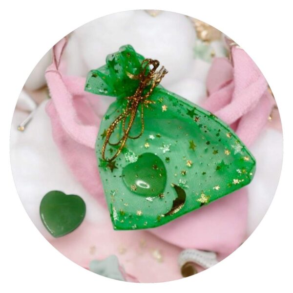 Zakje met hartvormig Aventurijn