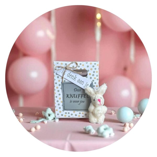 Konijn in papieren tasje