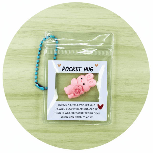 Pocket Hug sleutelhanger konijn