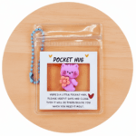 Pocket Hug sleutelhanger paars katje