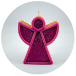 kaars regenboogengel paars