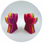 kaars regenboogengel paars of rood